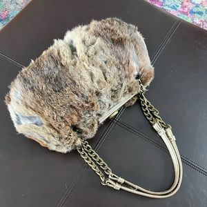 Michael Kors rabbit fur handbag